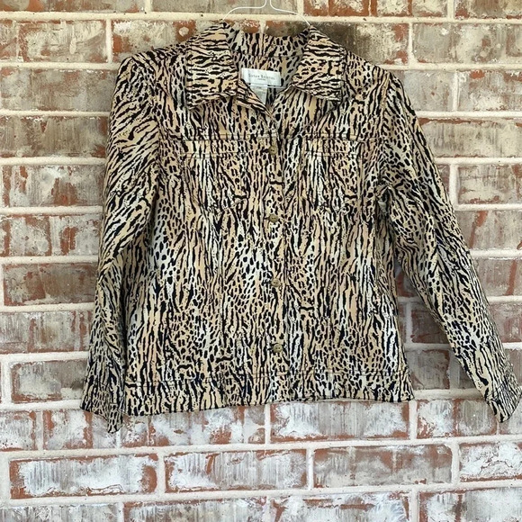 Susan Bristol Petite Cheetah Print Safari Jacket - Picture 2 of 6